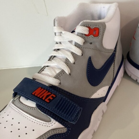Nike Air Trainer 1 White Midnight Navy Medium Grey Size 9.5 - Picture 10 of 13
